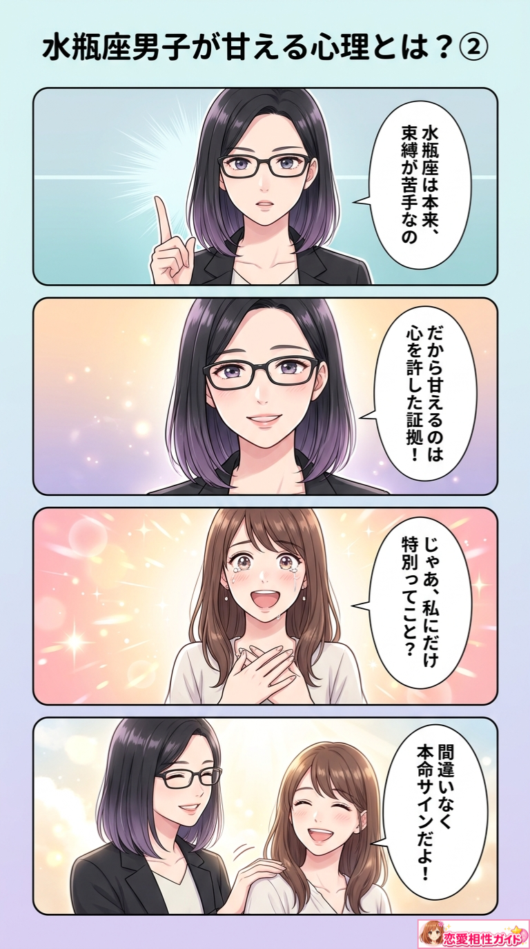 水瓶座男子が甘える心理とは?②