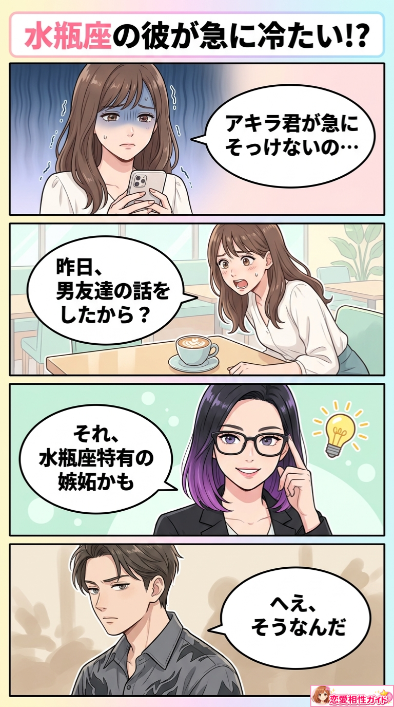 水瓶座の彼が急に冷たい!?