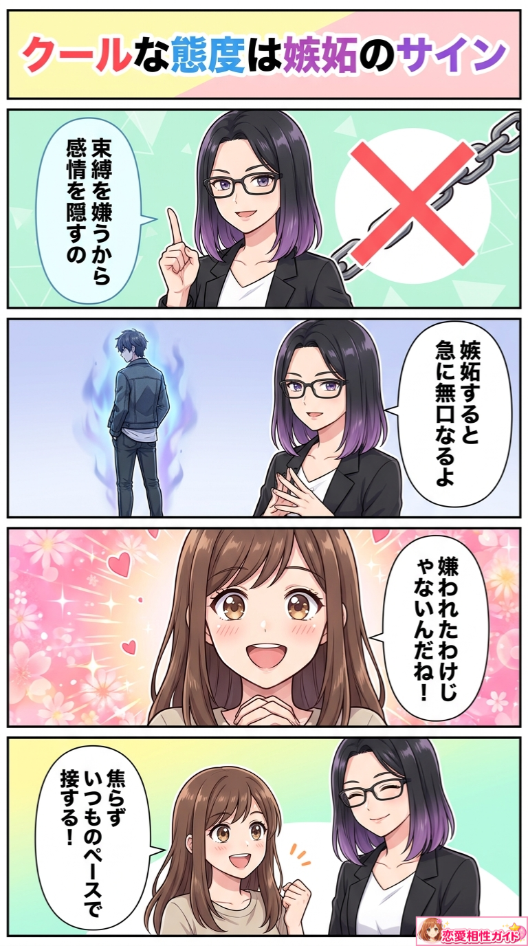 クールな態度は嫉妬のサイン