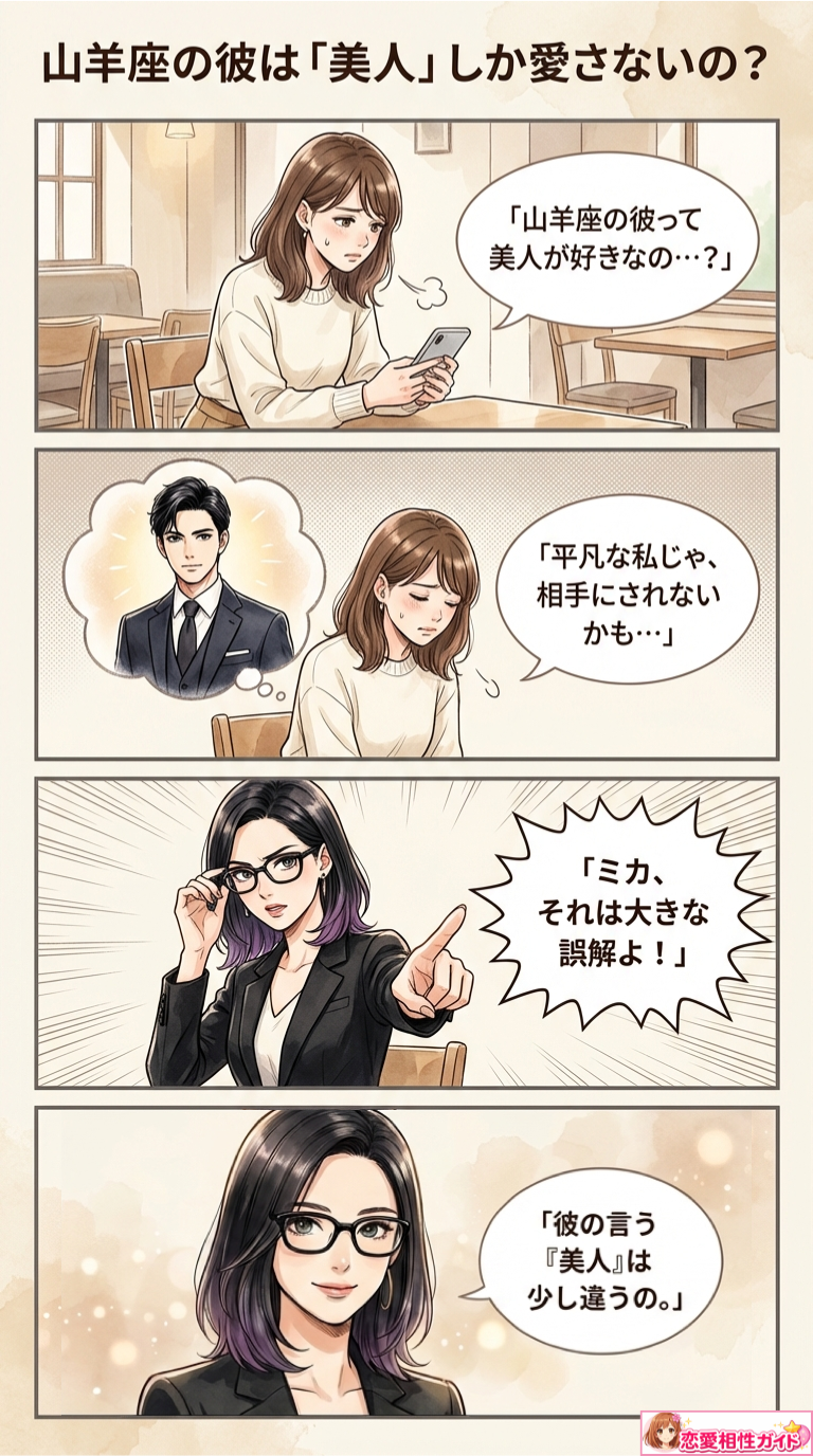 山羊座の彼は「美人」しか愛さないの？