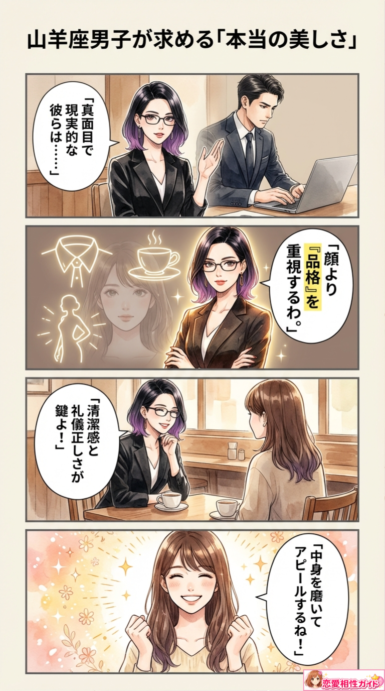 山羊座男子が求める「本当の美しさ」
