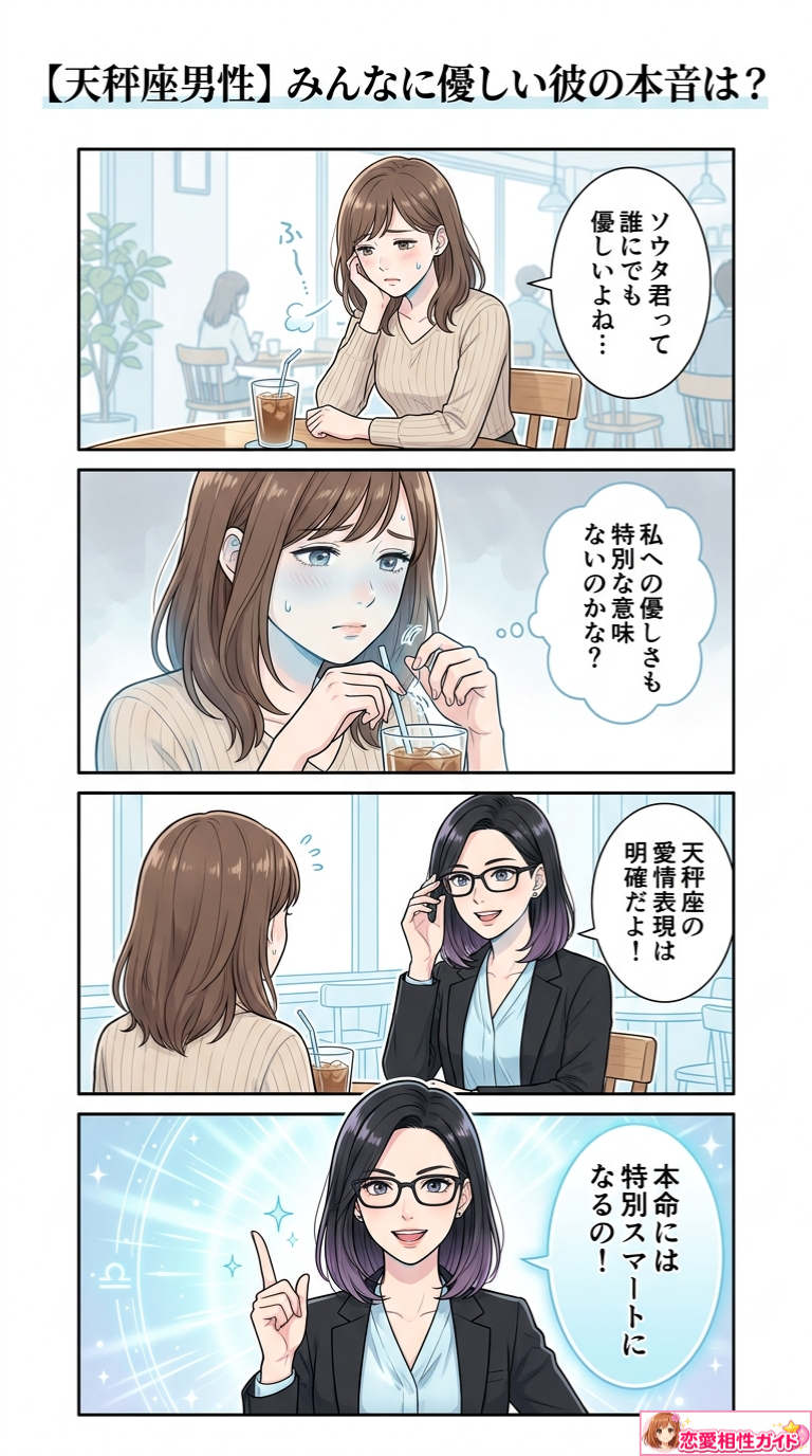 【天秤座男性】みんなに優しい彼の本音は?