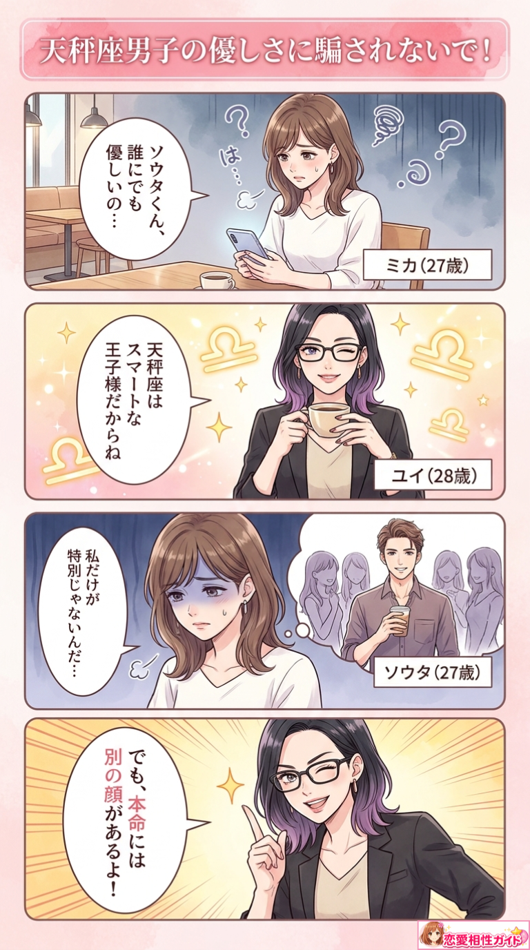 天秤座男子の優しさに騙されないで！