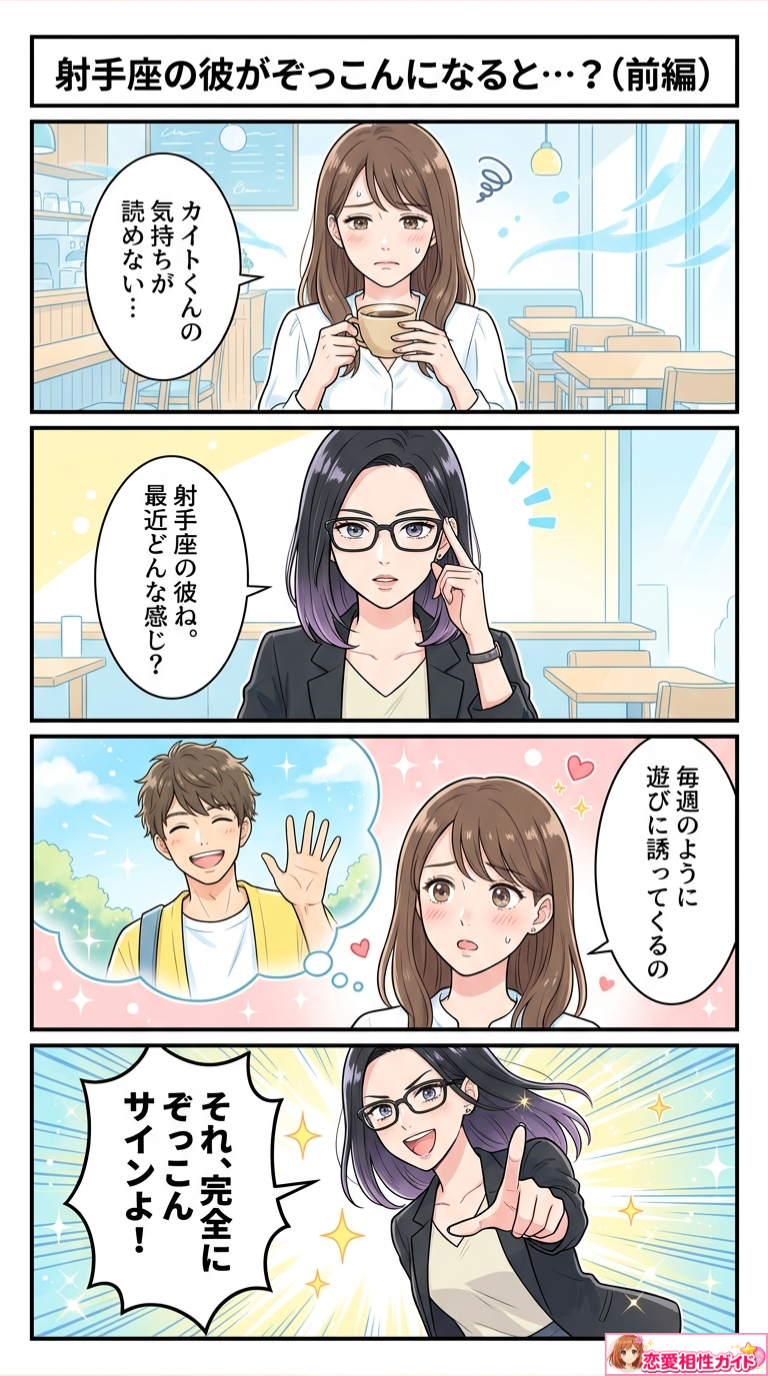 射手座の彼がぞっこんになると…？（前編）