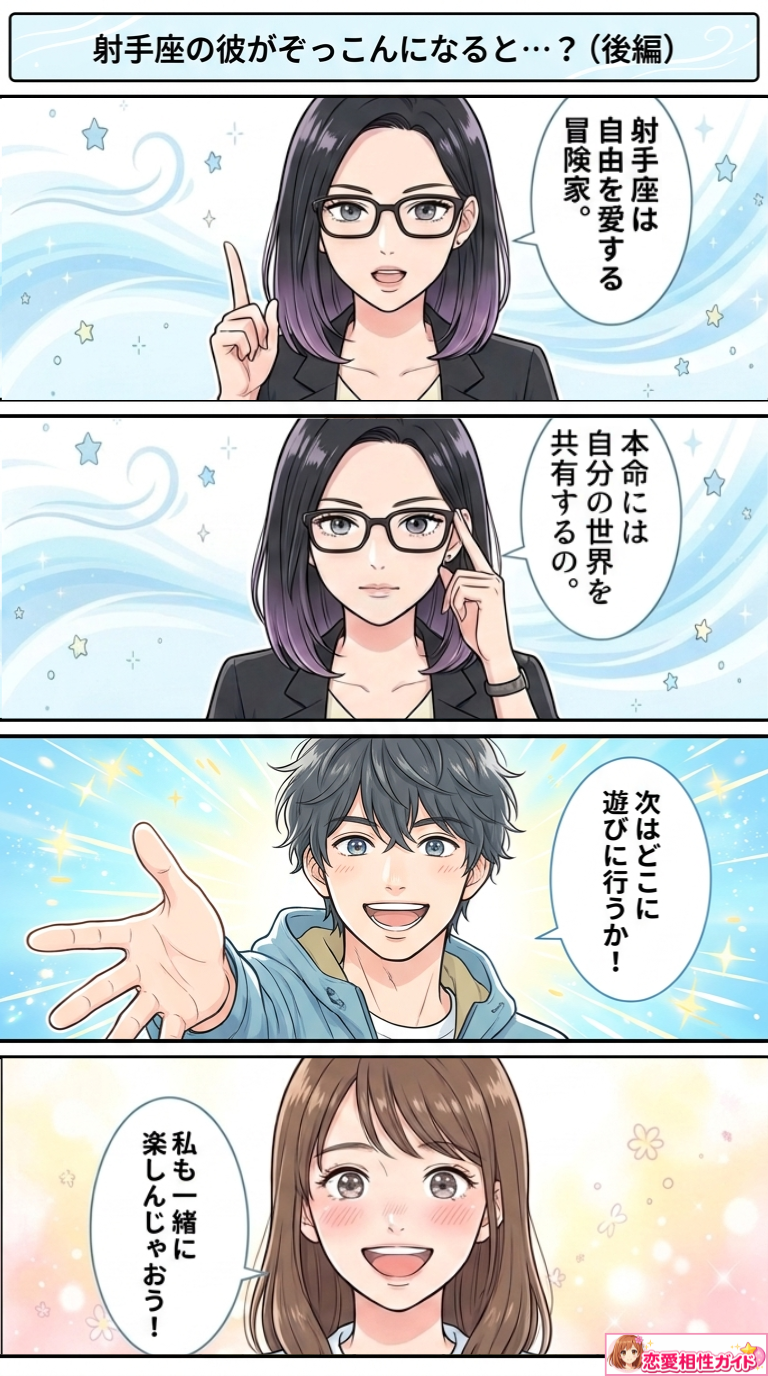 射手座の彼がぞっこんになると…？（後編）