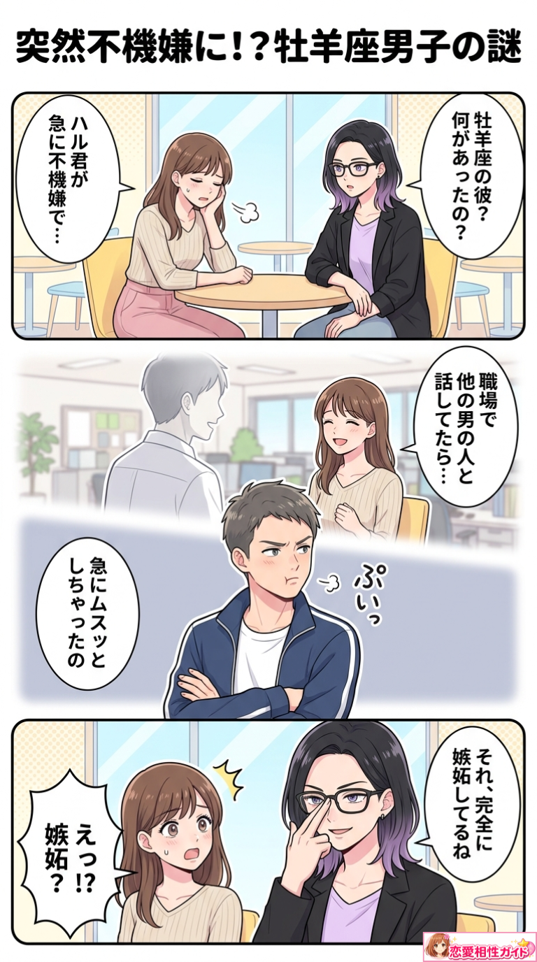 突然不機嫌に!?牡羊座男子の謎