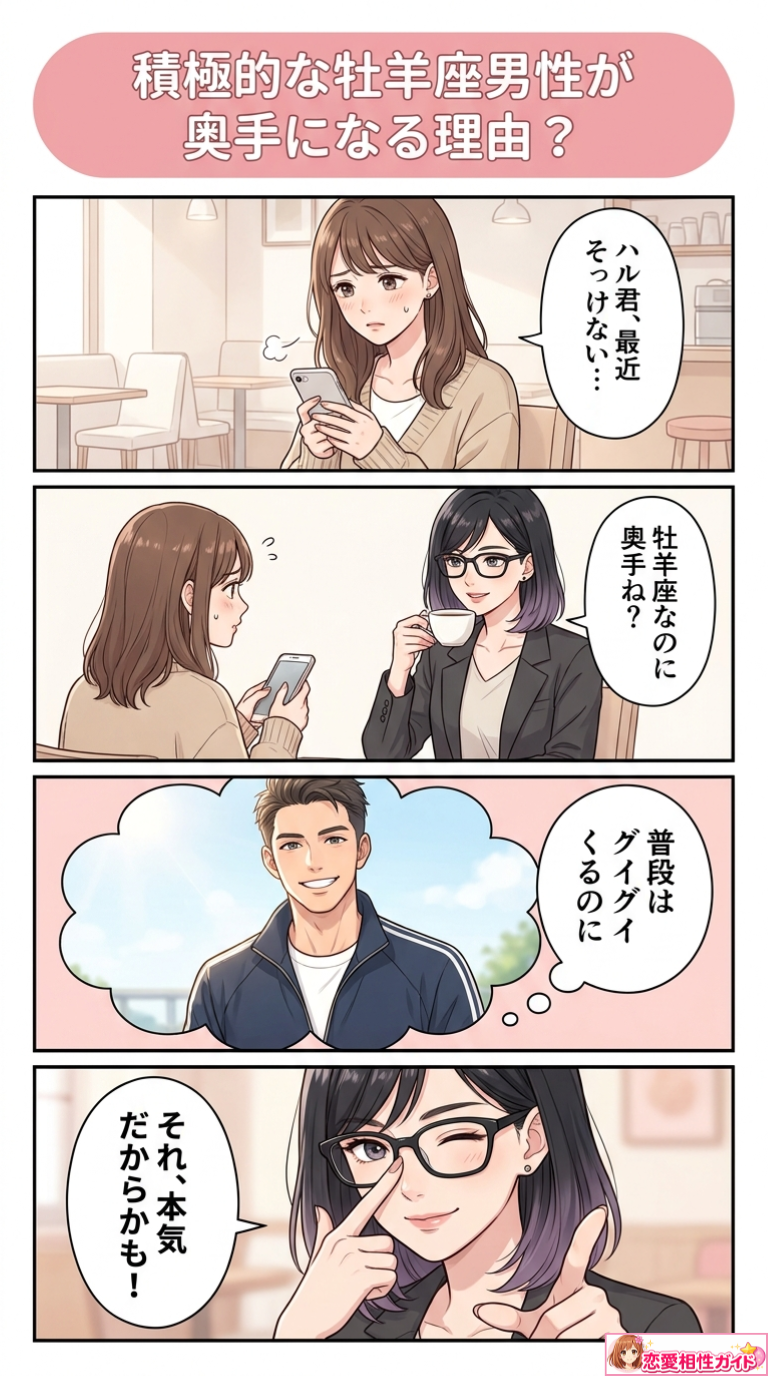 積極的な牡羊座男性が奥手になる理由?