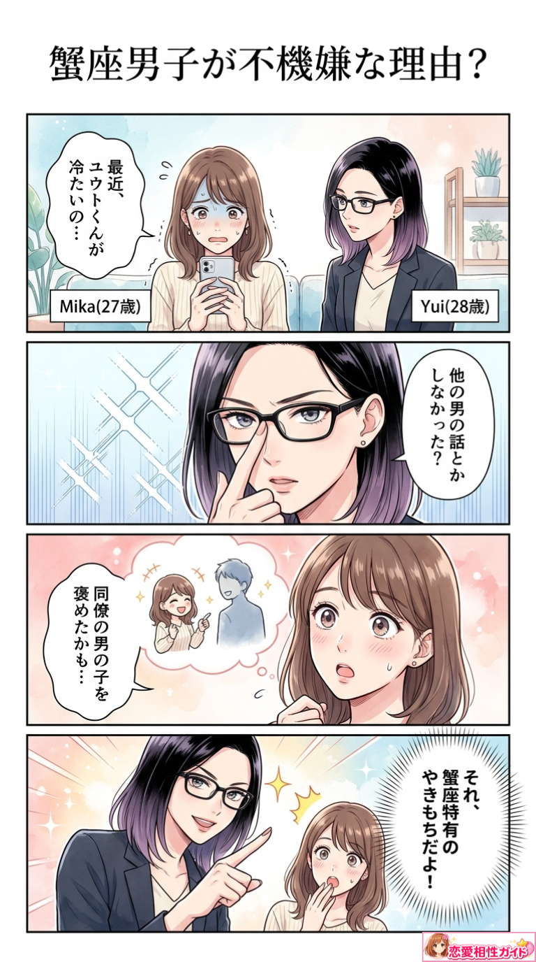 蟹座男子が不機嫌な理由?