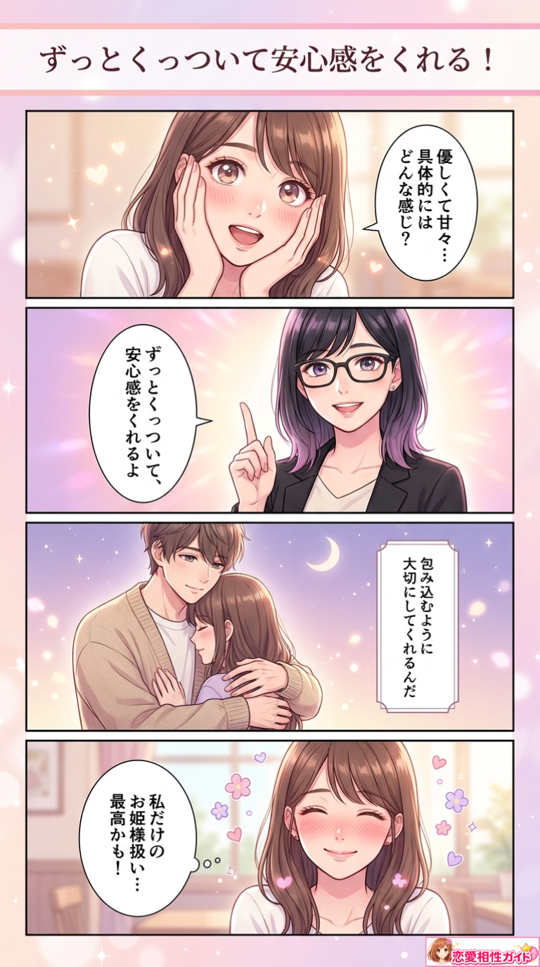 ずっとくっついて安心感をくれる!