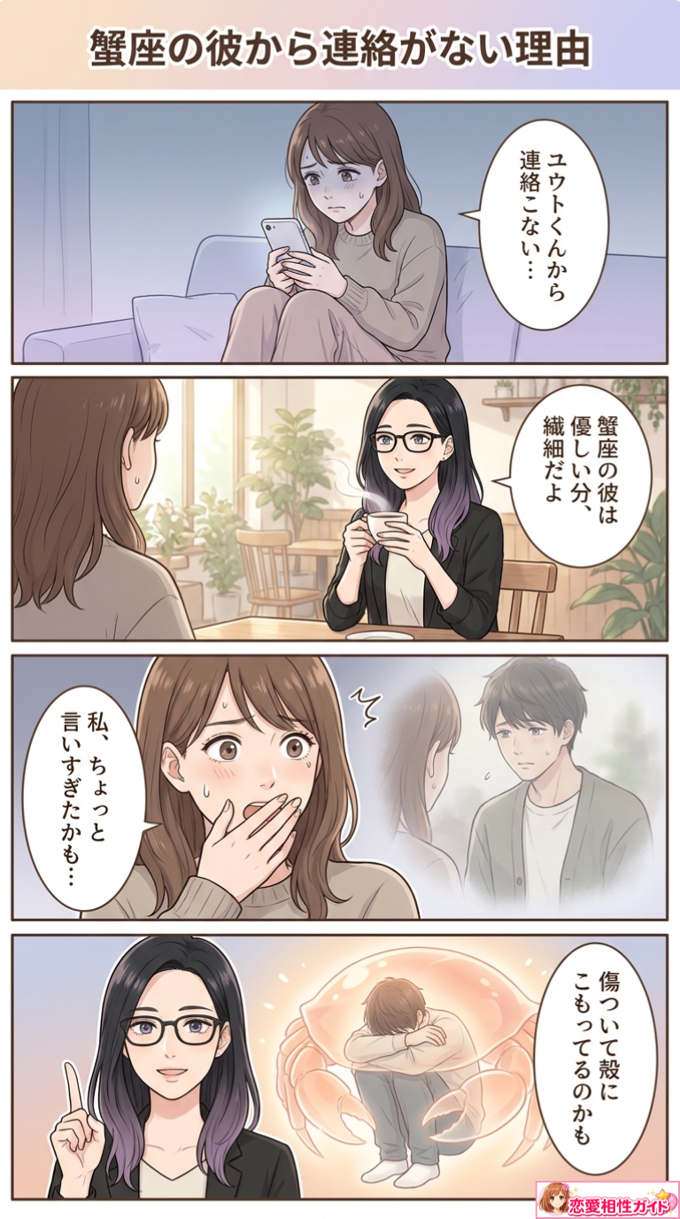 蟹座の彼から連絡がない理由