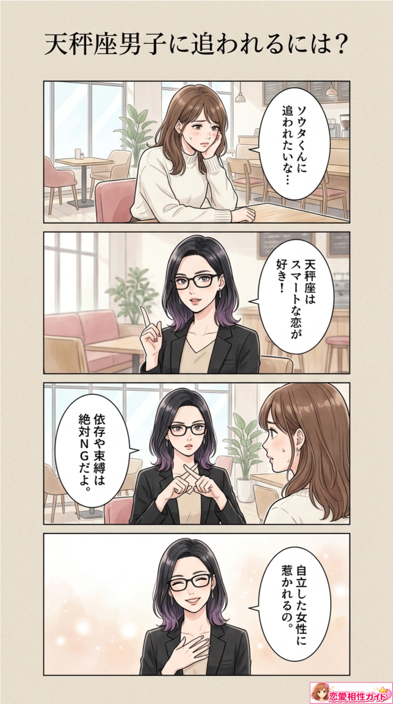 天秤座男子に追われるには?