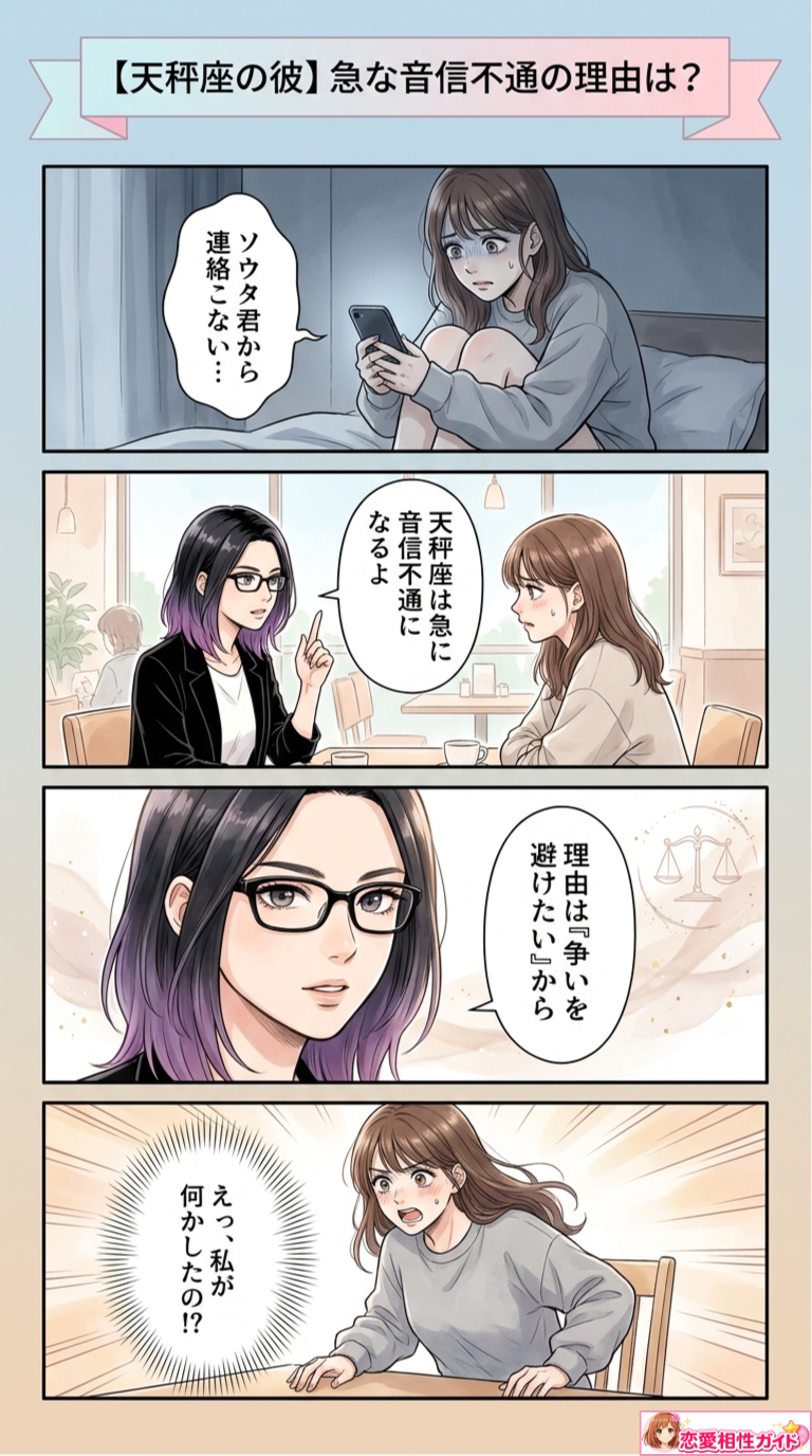 【天秤座の彼】急な音信不通の理由は?