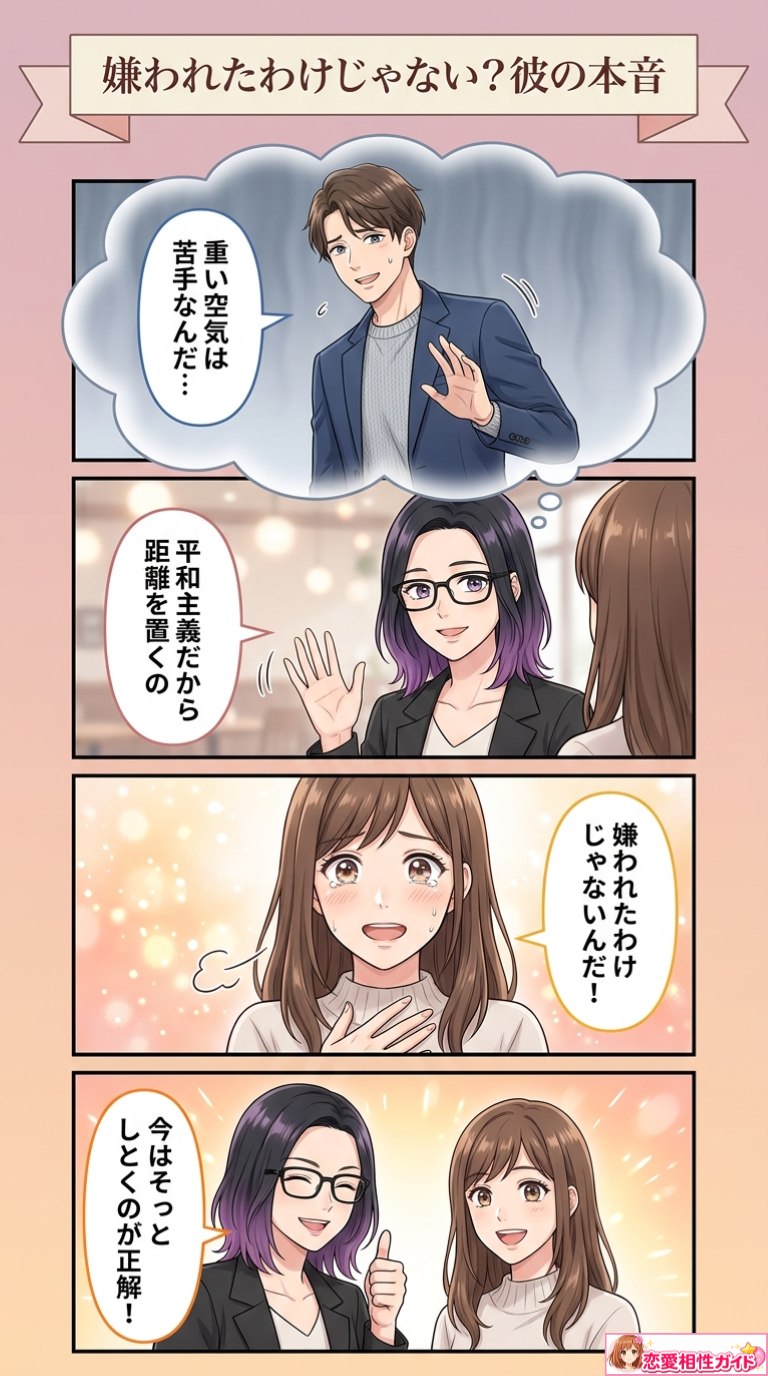 嫌われたわけじゃない?彼の本音