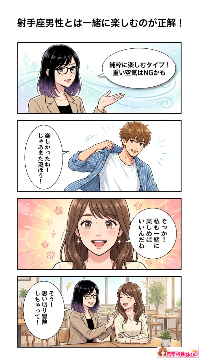 射手座男性とは一緒に楽しむのが正解!
