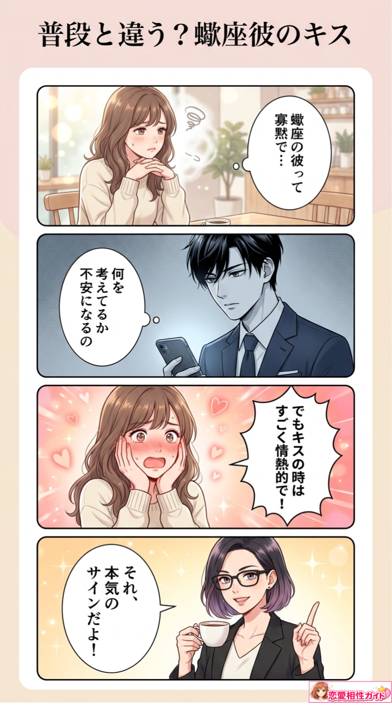 普段と違う?蠍座彼のキス