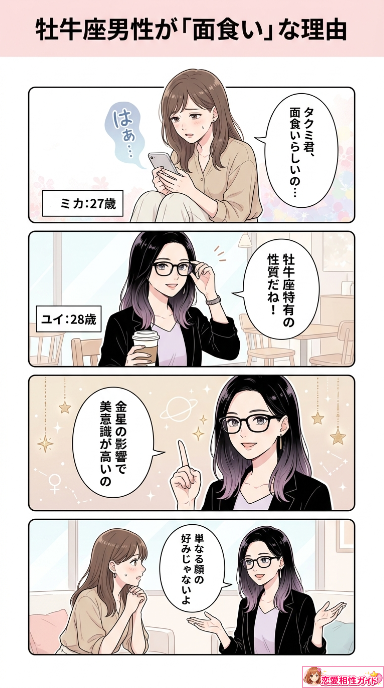 牡牛座男性が「面食い」な理由