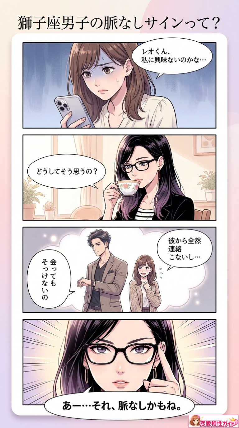 獅子座男子の脈なしサインって?