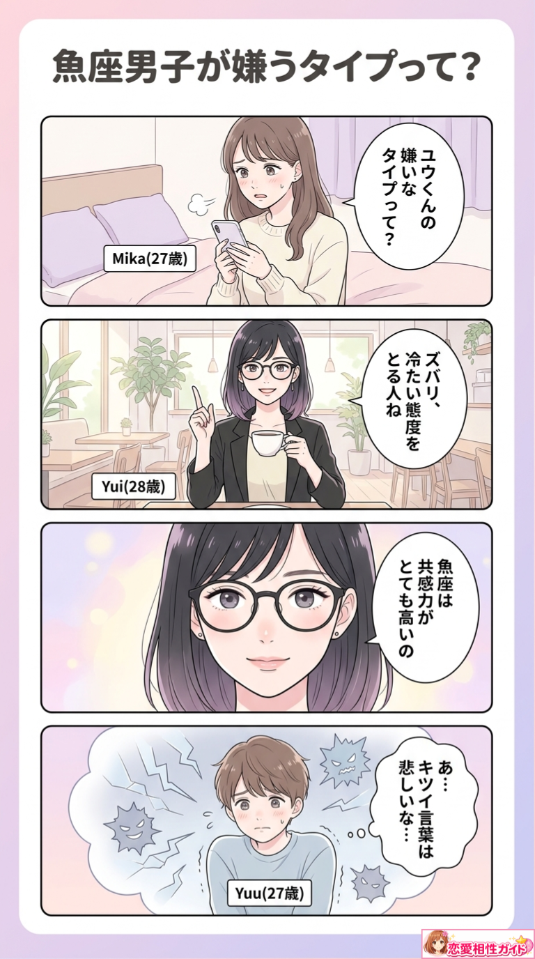 魚座男子が嫌うタイプって?