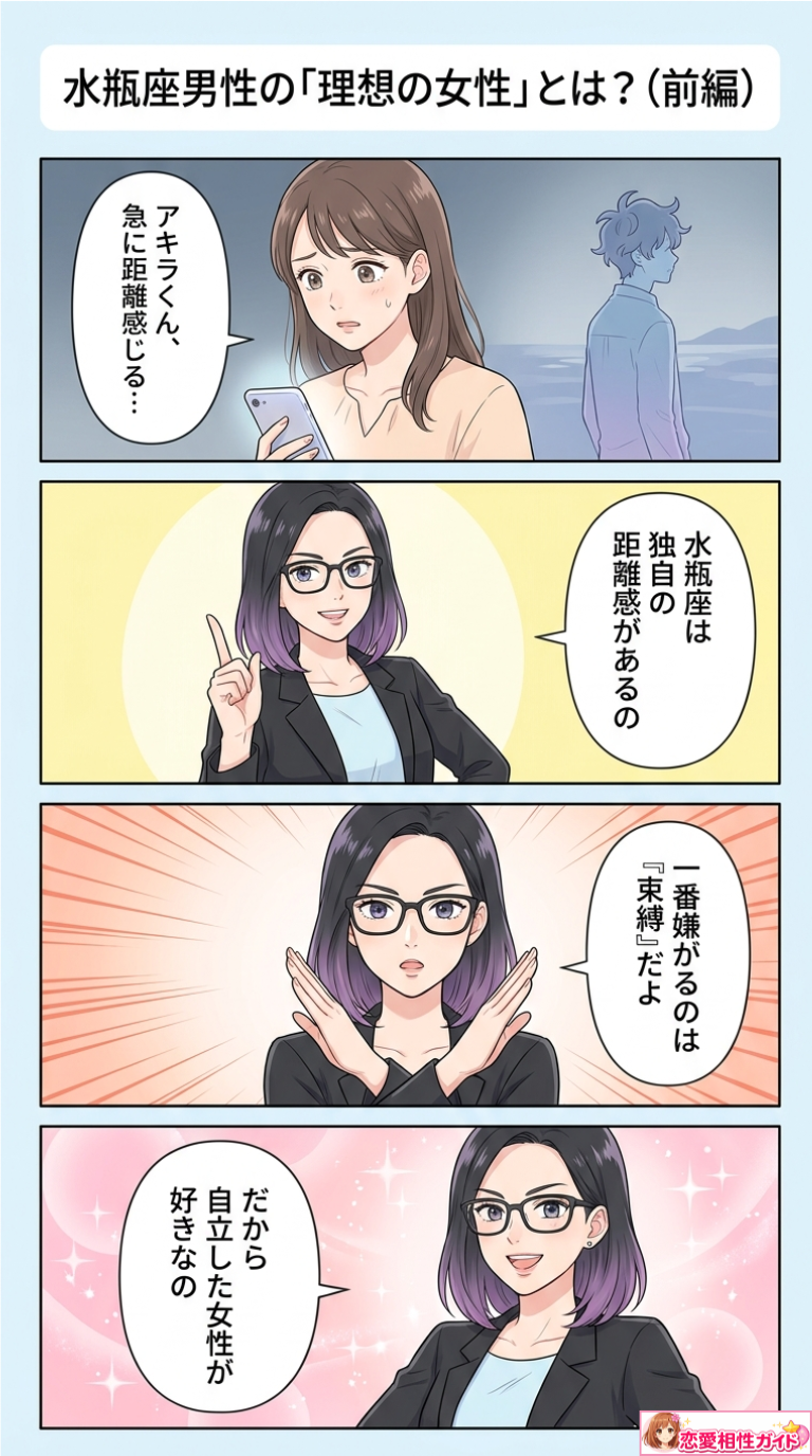 水瓶座男性の「理想の女性」とは?(前編)
