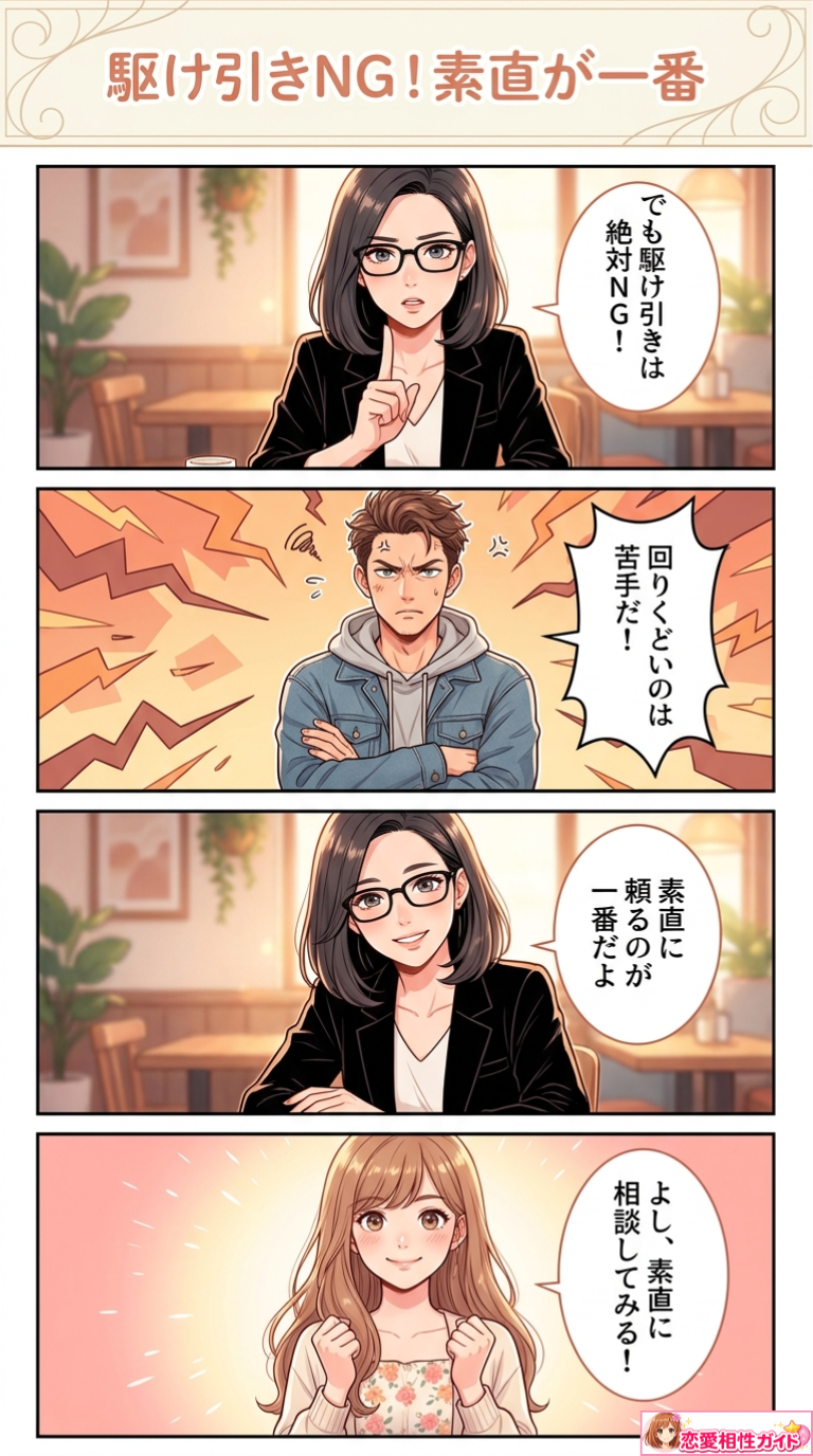 駆け引きNG!素直が一番