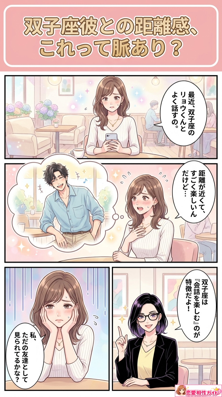 双子座彼との距離感、これって脈あり？