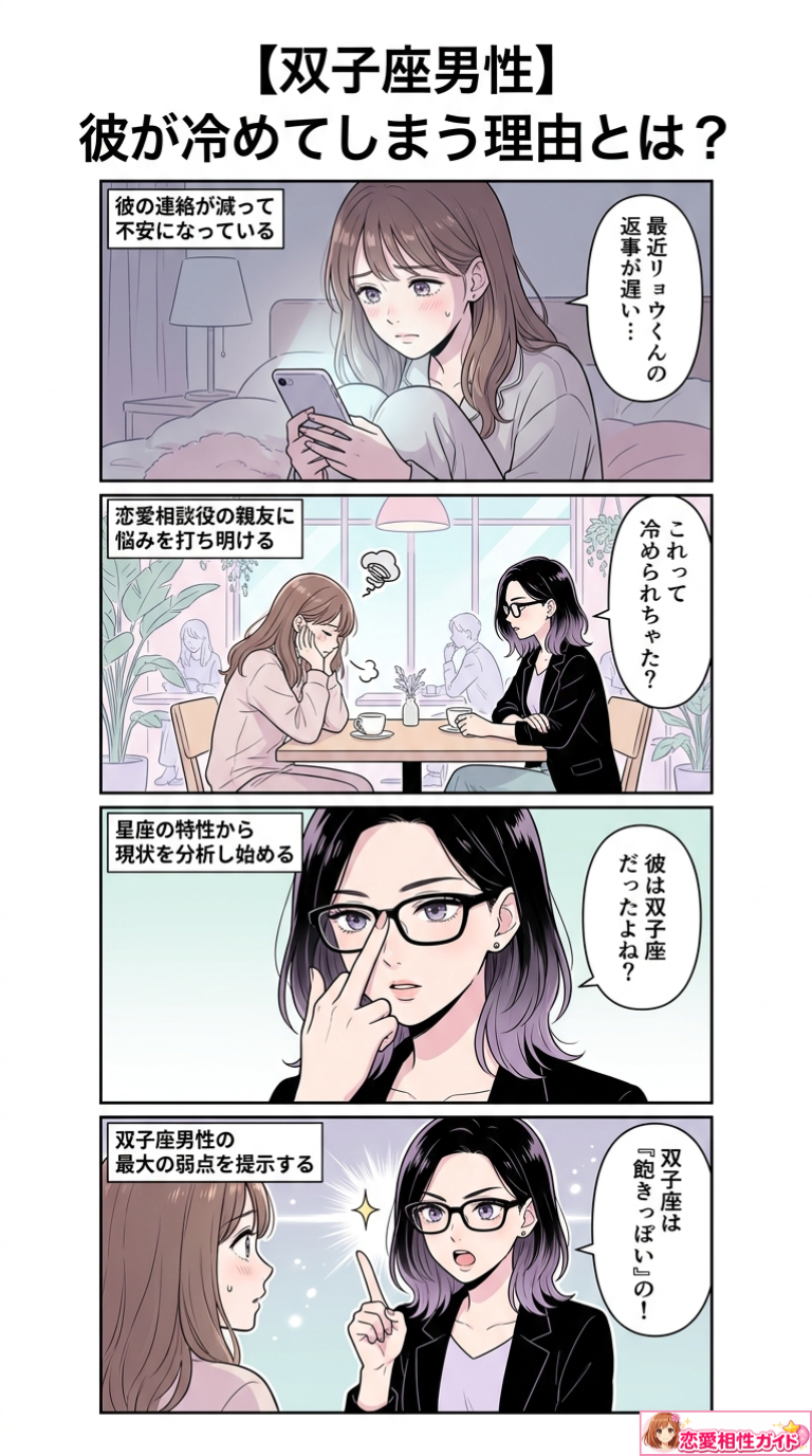 【双子座男性】彼が冷めてしまう理由とは?