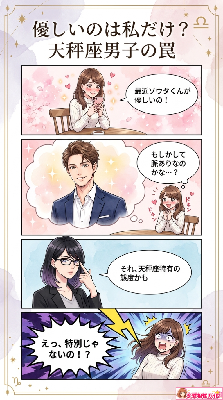 優しいのは私だけ？天秤座男子の罠
