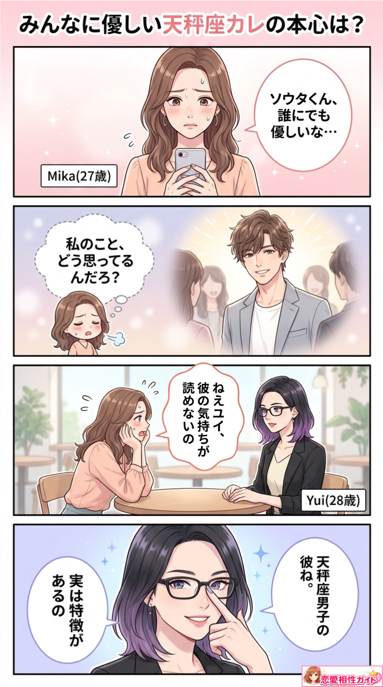 みんなに優しい天秤座カレの本心は?