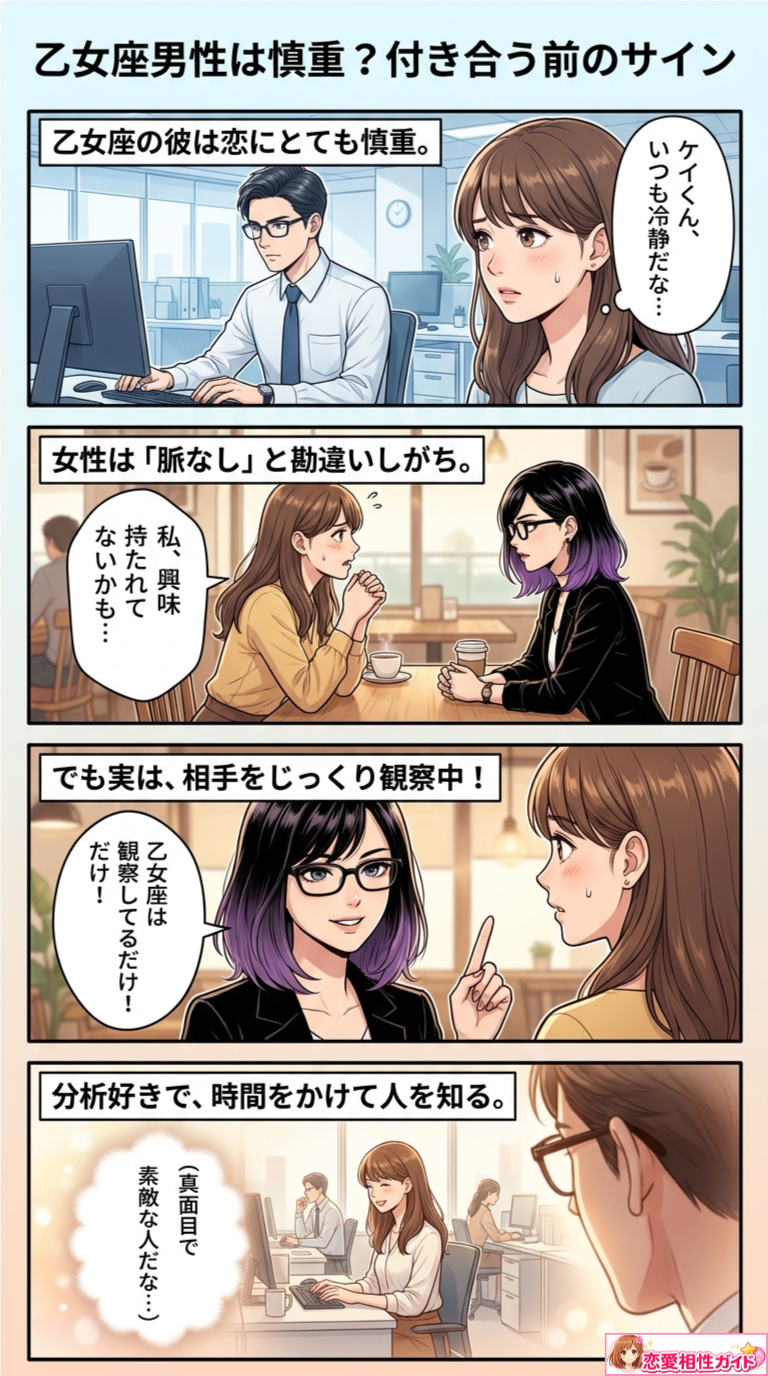 乙女座男性は慎重？付き合う前のサイン