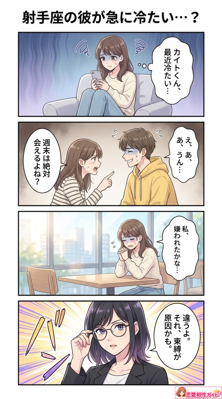 射手座の彼が急に冷たい…?