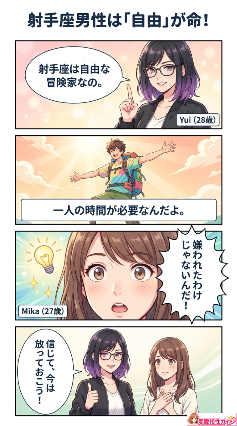 射手座男性は「自由」が命!