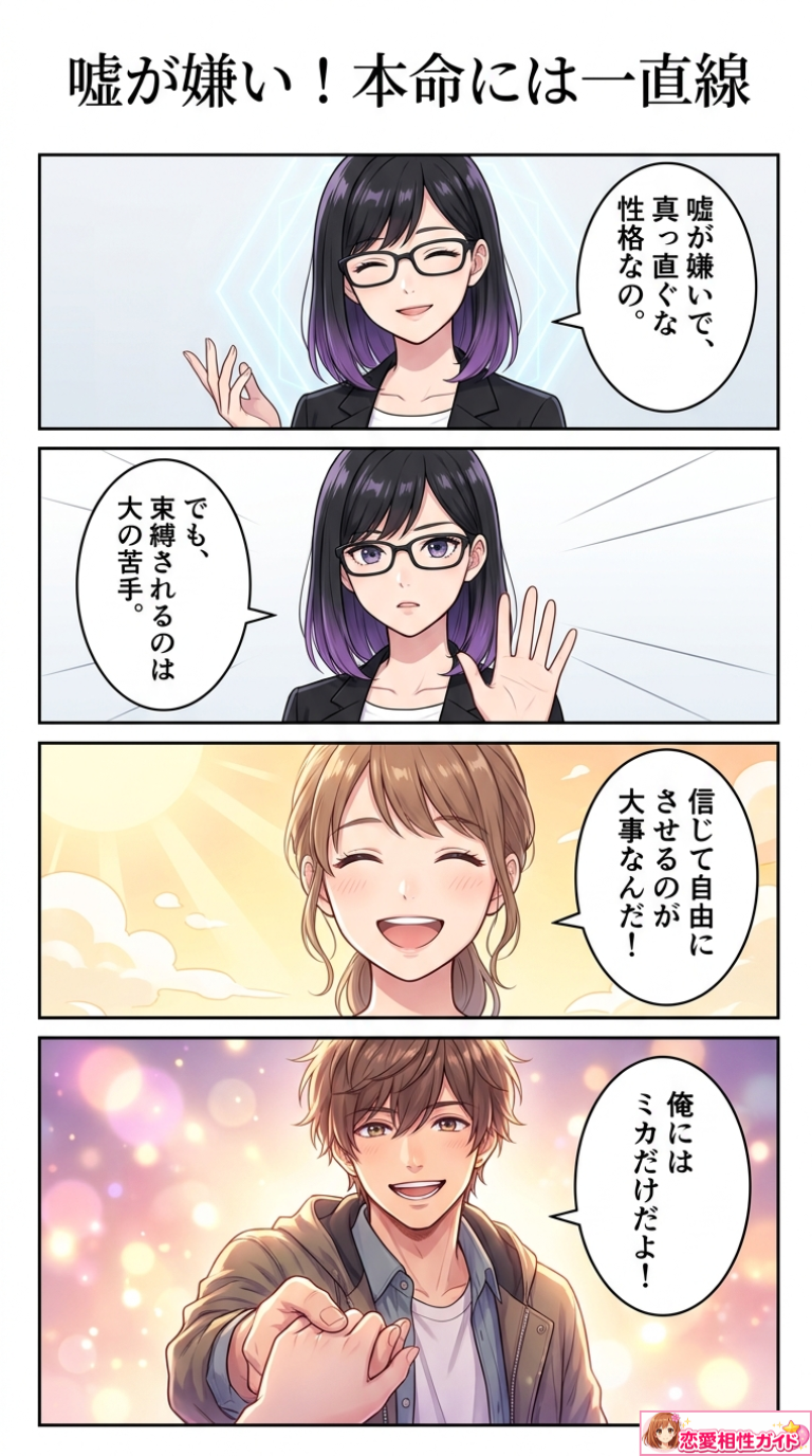 嘘が嫌い！本命には一直線