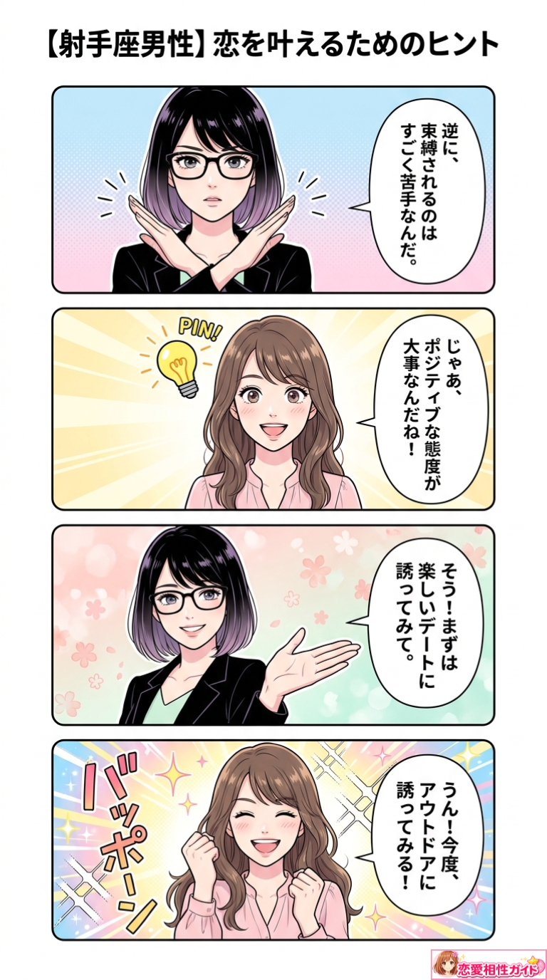 【射手座男性】恋を叶えるためのヒント