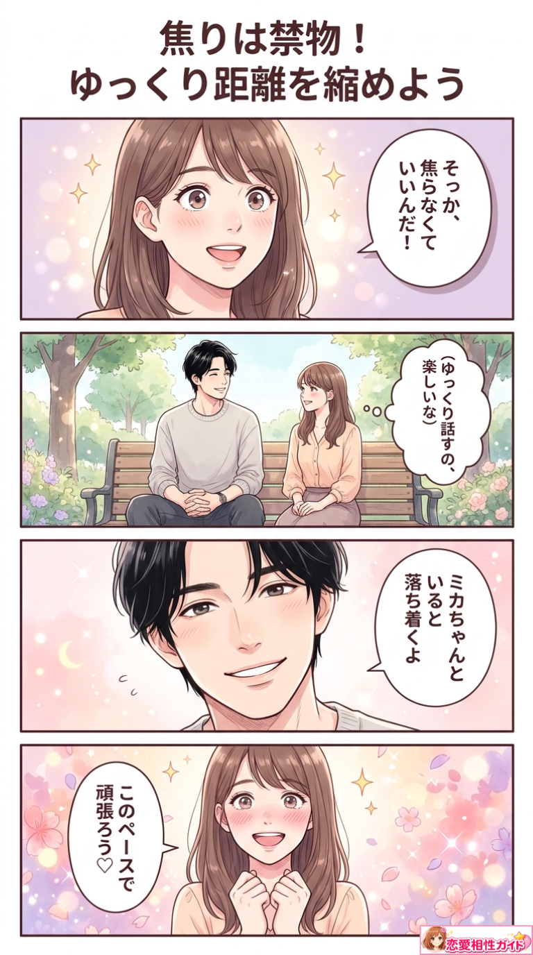 焦りは禁物！ゆっくり距離を縮めよう