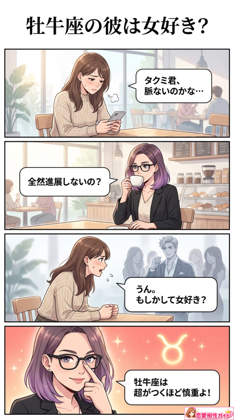 牡牛座の彼は女好き?